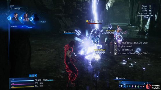 Having high MAG (Magic) will allow you to perform powerful magic attacks like this.