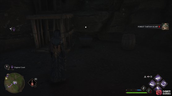 to find the Collection Chest sitting next to a cage.