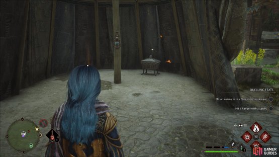 to find the Collection Chest sitting inside a large tent.