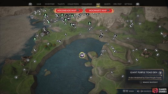 !Giant Purple Toad den location.