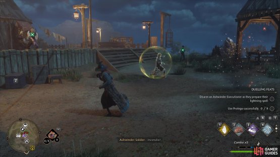 First fight off all the enemies in the camp