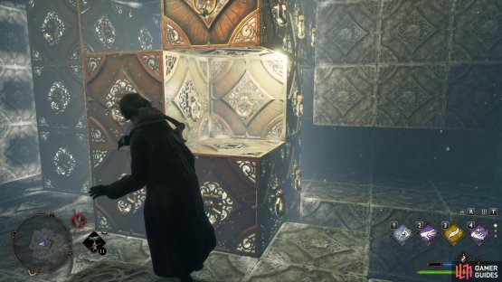 You then merge the step blocks with the tall set of the blocks that started on the left side to create your way out.