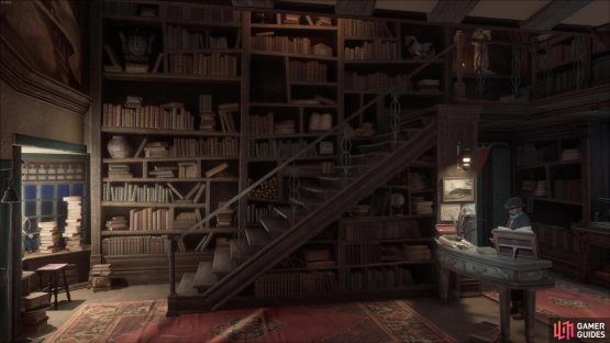 The page can be found at the base of the enchanted staircase
