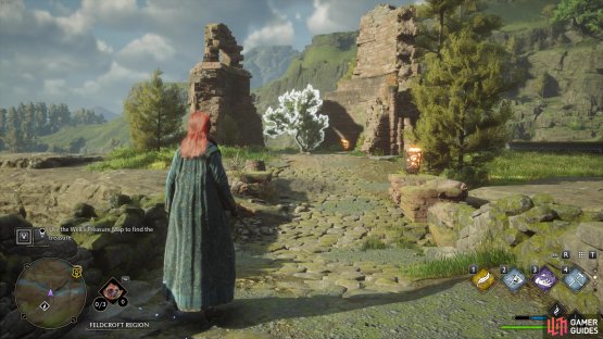 Find the tree amongst the castle ruins