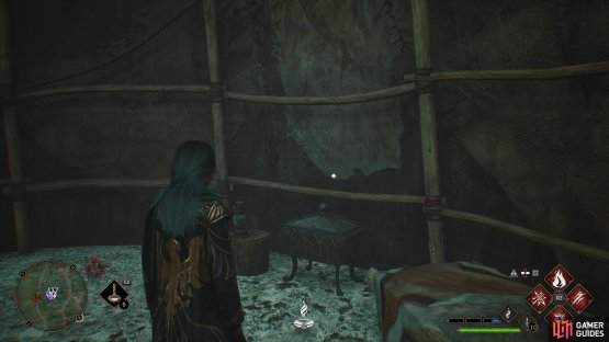 to find the Collection Chest in a tent.