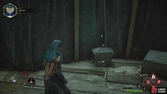 to find the Collection Chest in a large tent.
