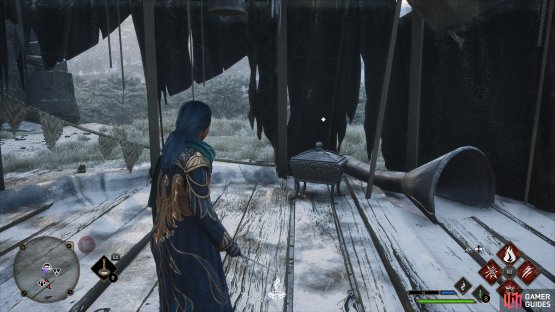 to find the Collection Chest in a tent.