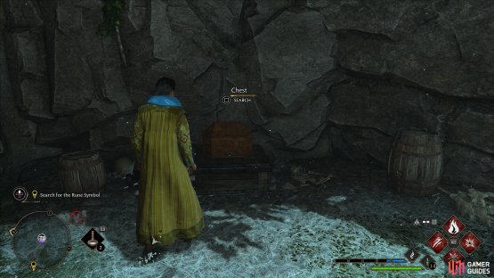 then follow the path to the first collection chest.