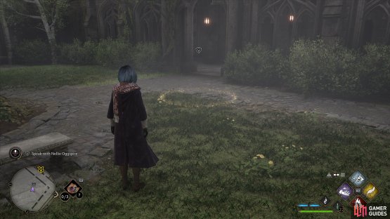 You&rsquo;ll find a ring at the location where most quest-givers stand, which will prompt you to wait if you approach.