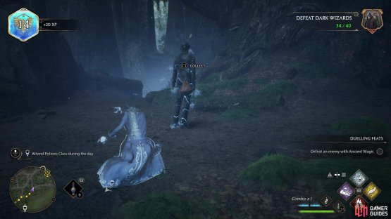 When near enough, you can permanently disable foes with Petrificus Totalus - the stealth takedown of Hogwarts Legacy.