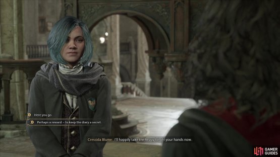 If you blackmail Cressida over the contents of her diary, you&rsquo;ll earn 300 gold in addition to the normal rewards.