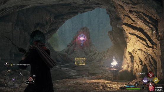 Run down and hit the symbol near the chest, then back up and hit the other two.