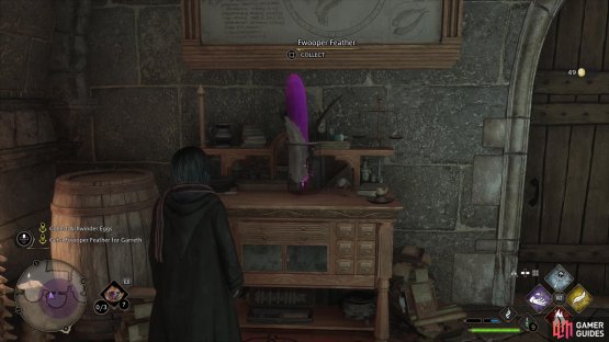 If you agree, you&rsquo;ll find the large, purple feather in Professor Sharp&rsquo;s office.