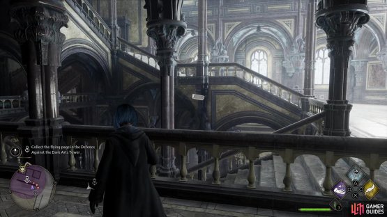 while the second is floating above the stairs in the Defence Against the Dark Arts Tower.