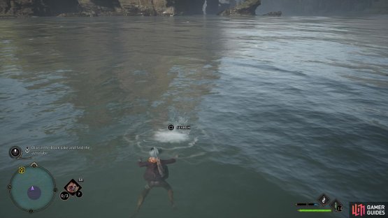 Agree to help Grace, then swim out into the lake, where you&rsquo;ll find dive spots.