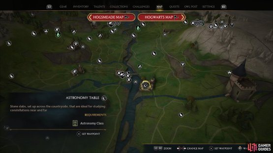 This is the second of two tables in !Hogwarts Valley