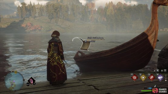 Cast Revelio to reveal the page next to the boat on the northern side of the Boathouse.
