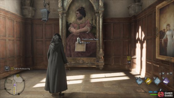 Cast Revelio in front of the portrait to reveal the page.