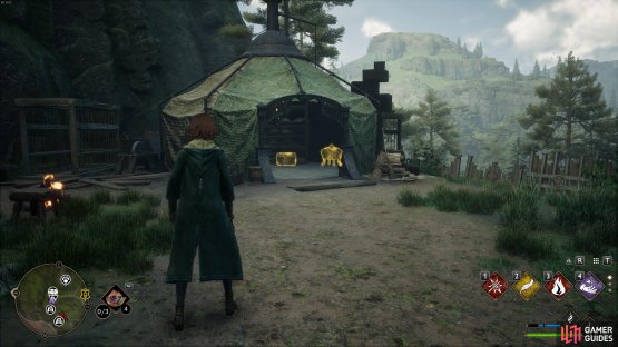 You&rsquo;ll find this Collection Chest inside the tent here.