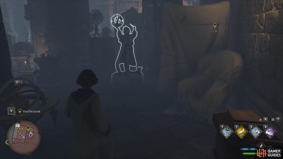 You&rsquo;ll find the statue at the bottom of the stairs.