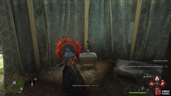 and you&rsquo;ll find the chest in the tent.