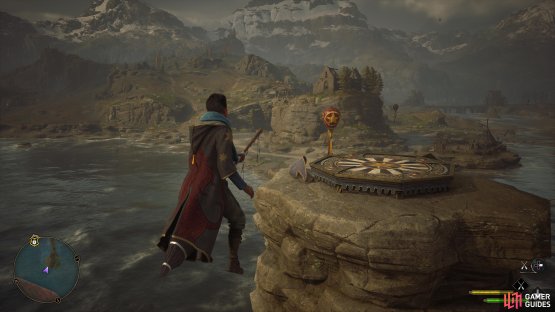 on a cliff in the sea.