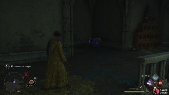 The second puzzle cube is located on the balcony across from the puzzle.