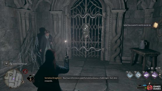 In this next room you&rsquo;ll find another Slytherin Lock door