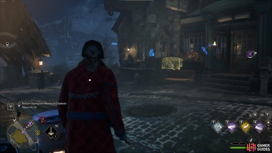 Left side in the Tomes and Scrolls Store, you can find a chest and a Demiguise statue.