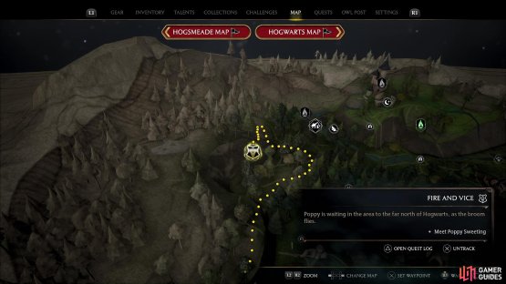 Don&rsquo;t be a Muggle; fast travel to the San Bakar&rsquo;s Tower Floo Flame to get to the Fire and Vice quest quicker.