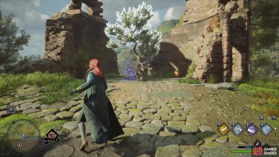 then use a levitating spell to lift it up to reveal the hidden treasure (as depicted by the map).