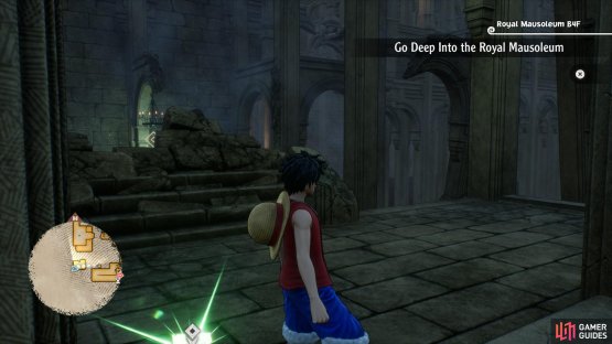 The southwest corner of the bottom floor mausoleum level has a cube isolated on a platform you need to grapple to.