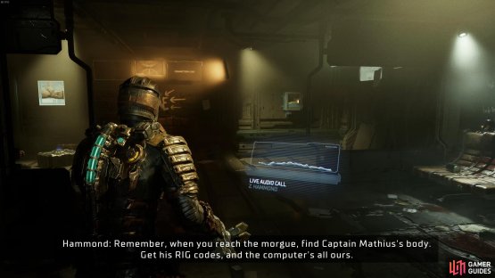 The Find the Captain&rsquo;s Rig audio log will trigger as you enter the clinic.