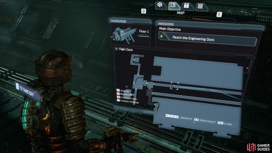 The location of the It&rsquo;s Mine text log in the Main Hangar Bay.