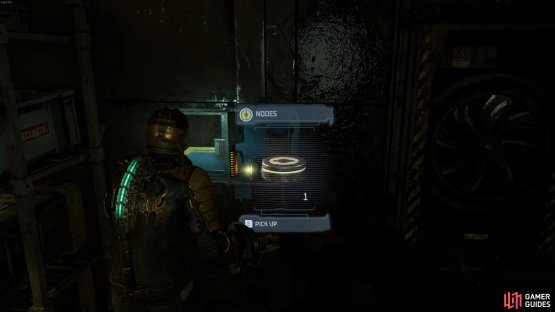 You&rsquo;ll find the node behind this cabinet on the wall inside the office.