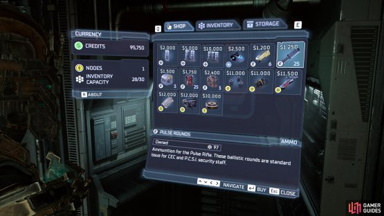 You can purchase Pulse Rounds from any store once you bring the schematic there for the first time.