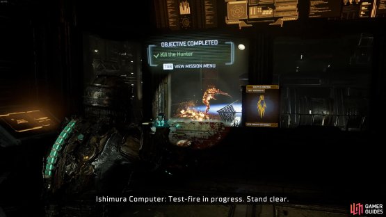 Get back to the control room as quickly as possible to initiate the thrusters test.