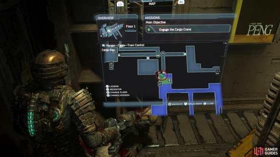 The lockers are in the northwest corner of the Cargo Bay near the small elevator.