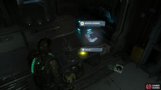 Where you&rsquo;ll find the Weighted Blades weapon upgrade sitting on the bench.