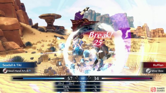 In addition to the weapon triangle, arts will break tomes, bows and daggers.