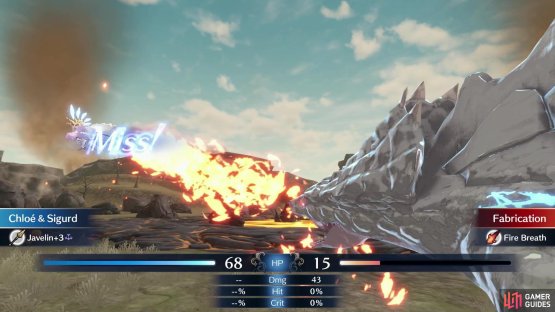 !Chlo&eacute;&rsquo;s high SPD - and hence AVO - allows her to dodge most attacks.