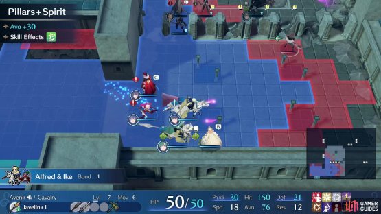 End a unit&rsquo;s turn on purple Spirits of the Fallen,