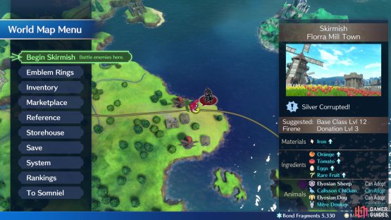You can tell if these valuable enemies are present at a Skirmish by checking the region node on the world map.