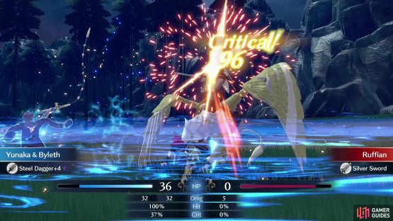 Yunaka will benefit from increased CRIT due to her personal skill, Trained to Kill.