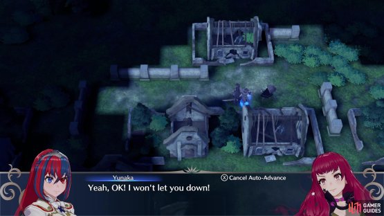 Yunaka will join automatically at the start of the story battle in Chapter 6.