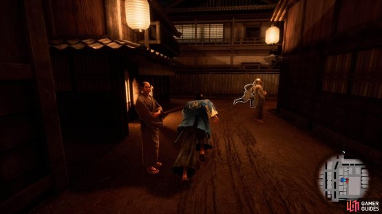 Now you will have to chase the Mysterious Ninja. They will run north, first east, then south.