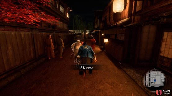 If you&rsquo;re sprinting, you&rsquo;ll catch up to them on this street. Get close to them to get the button prompt, and capture them.