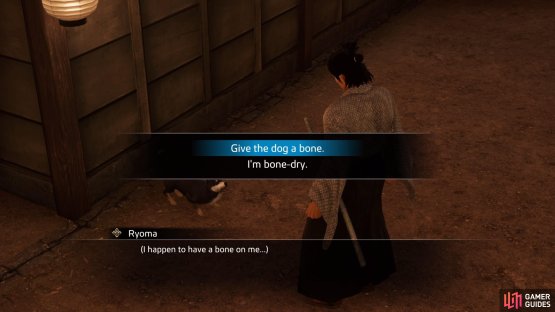 You will need to give the dog a Bone to increase its bond