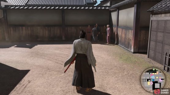 Look for the group of six men in a corner