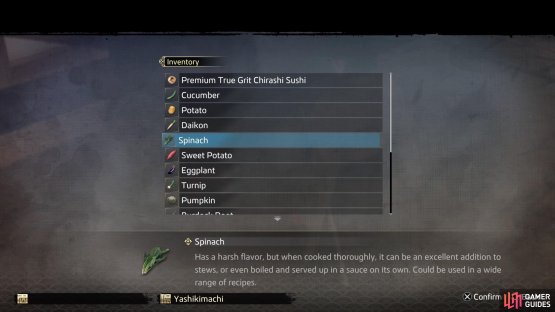 You are able to give the dog any food item, like the items you grow at your second home